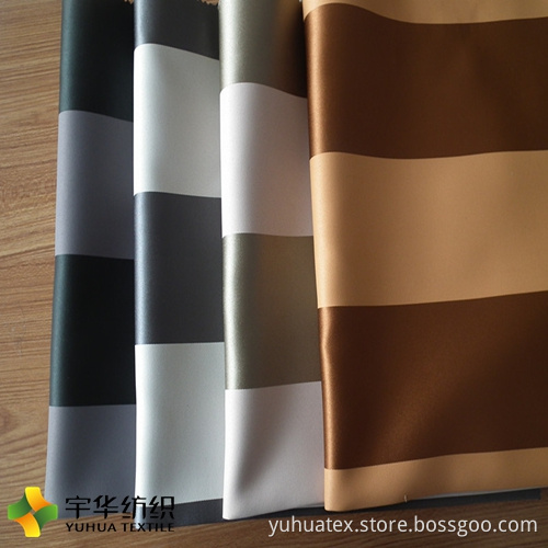 100% Polyeater Luxury Shiny Stripe Blackout Curtain Fabric for Home, Theater, Hotel, Kids